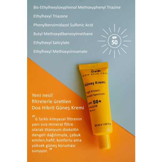 Güneş Kremi 50 SPF (Hibrit)